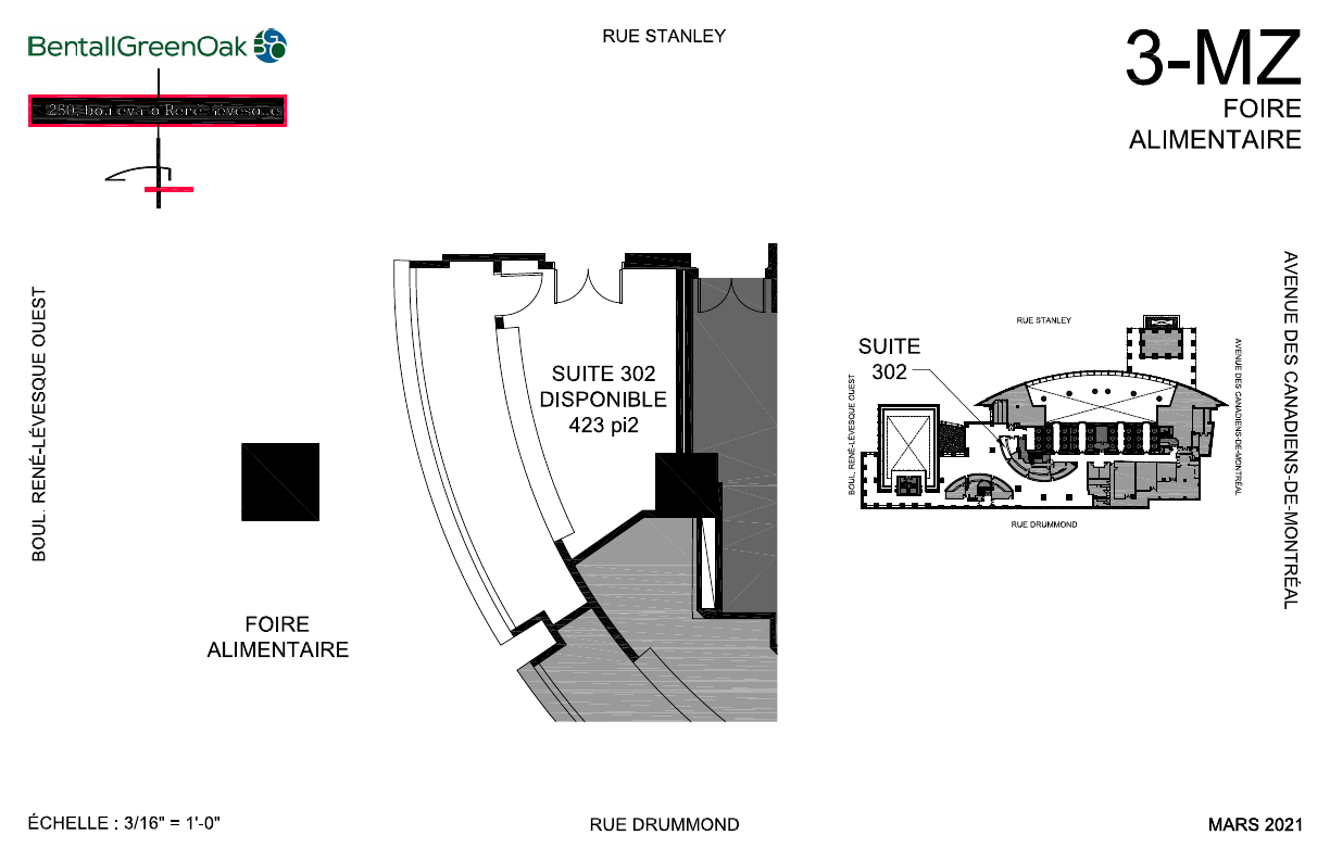 302 - 1250 Boulevard René-Lévesque Ouest, Montréal, QC floorplan