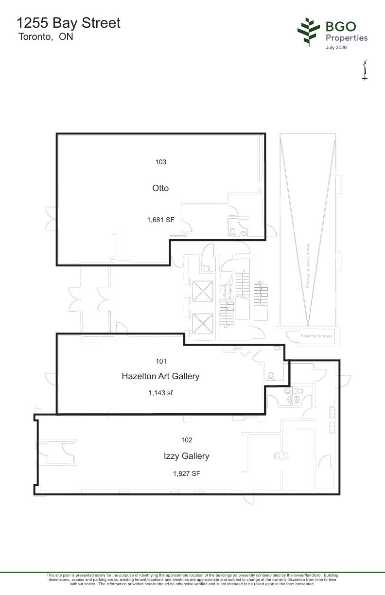 702 - 1255 Bay Street, Toronto, ON floorplan