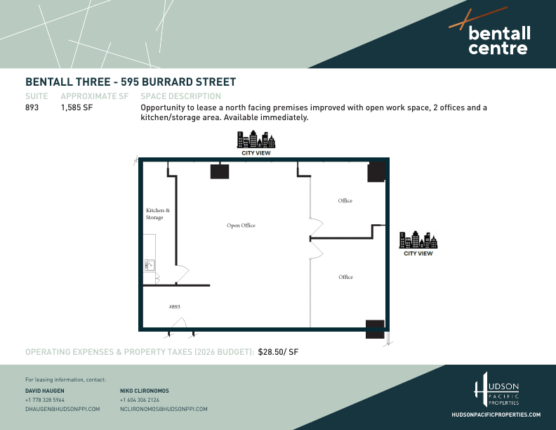 893 - 595 Burrard Street, Vancouver, BC floorplan