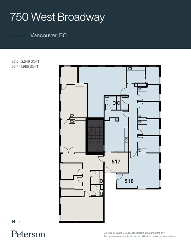 516 - 750 W Broadway, Vancouver, BC floorplan