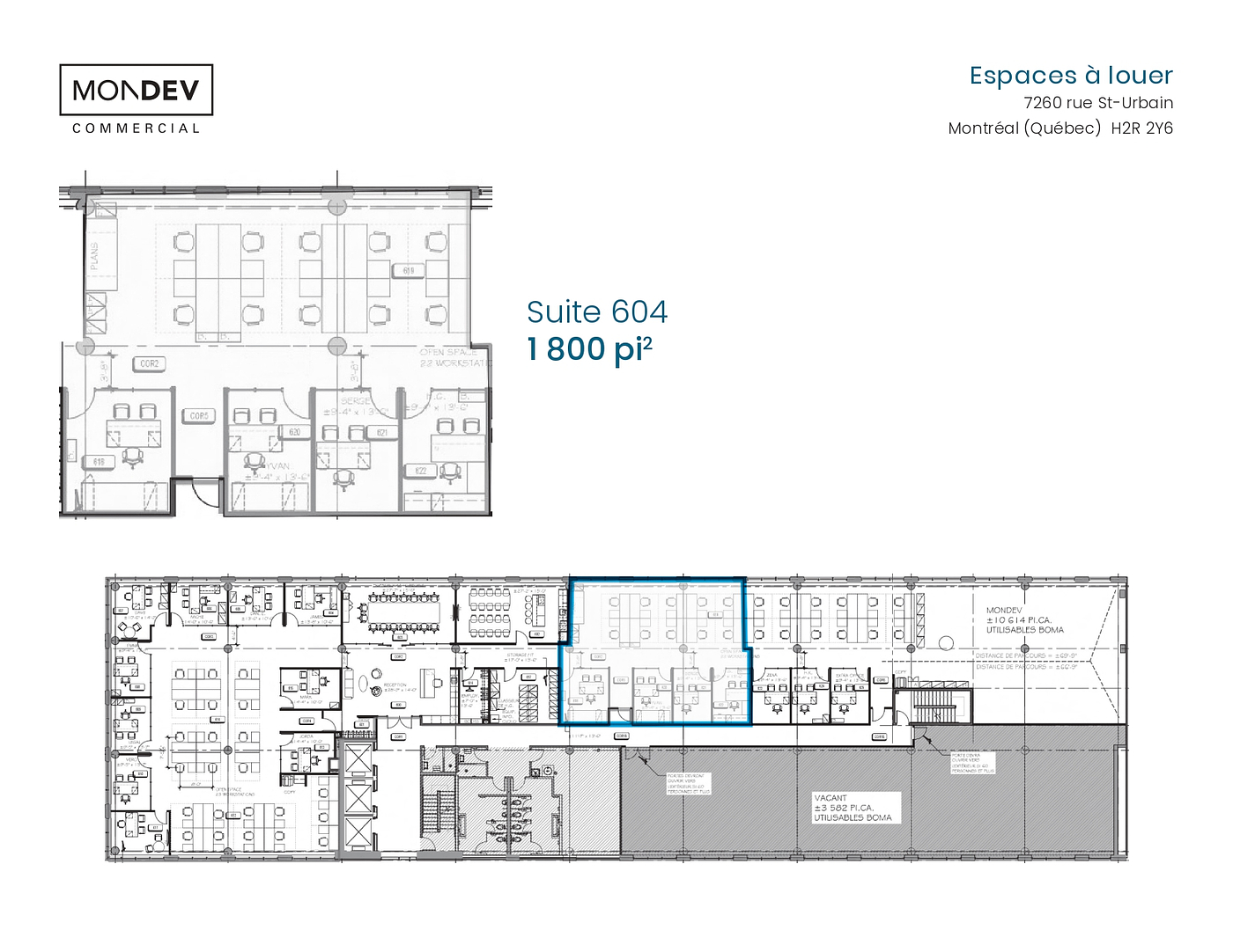 604 - 7260 Rue Saint-Urbain, Montréal, QC floorplan