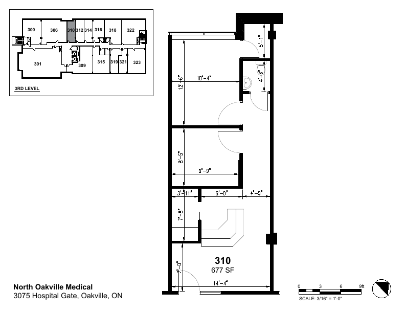 310 - 3075 Hospital Gate, Oakville, ON floorplan
