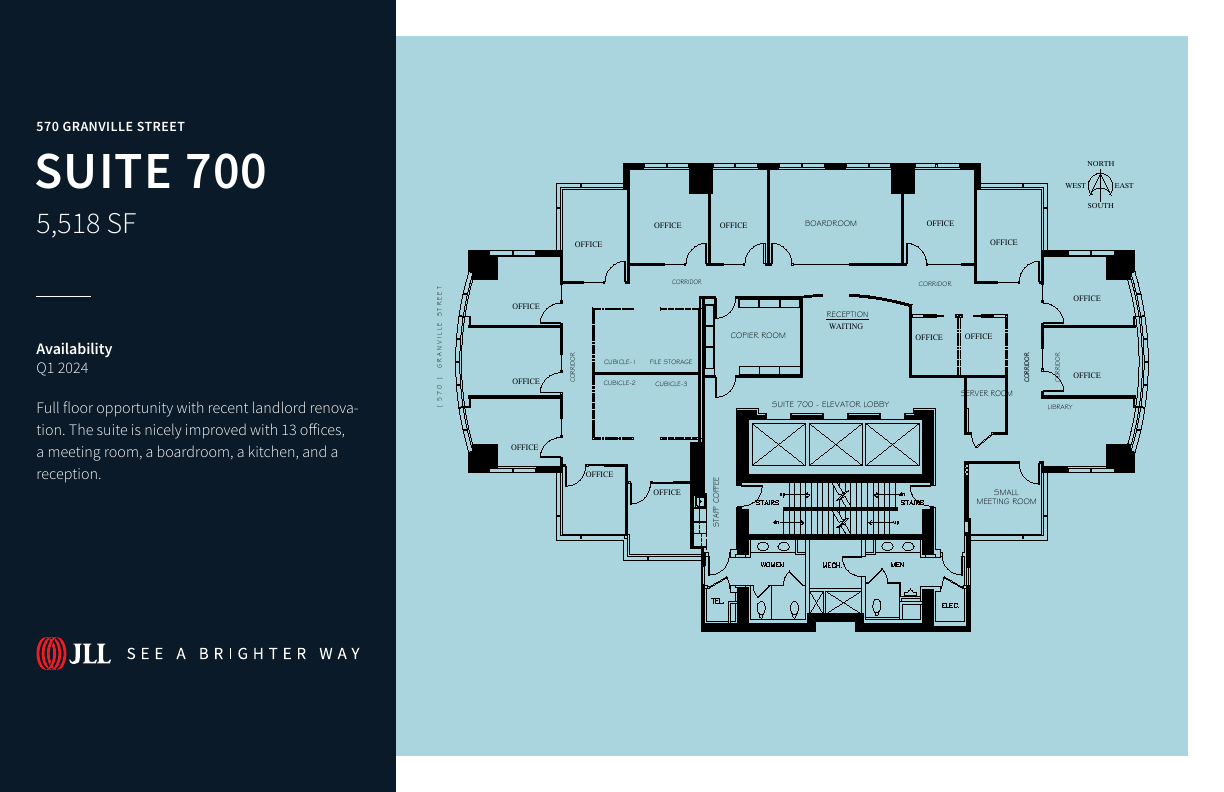 700 - 570 Granville St, Vancouver, BC floorplan