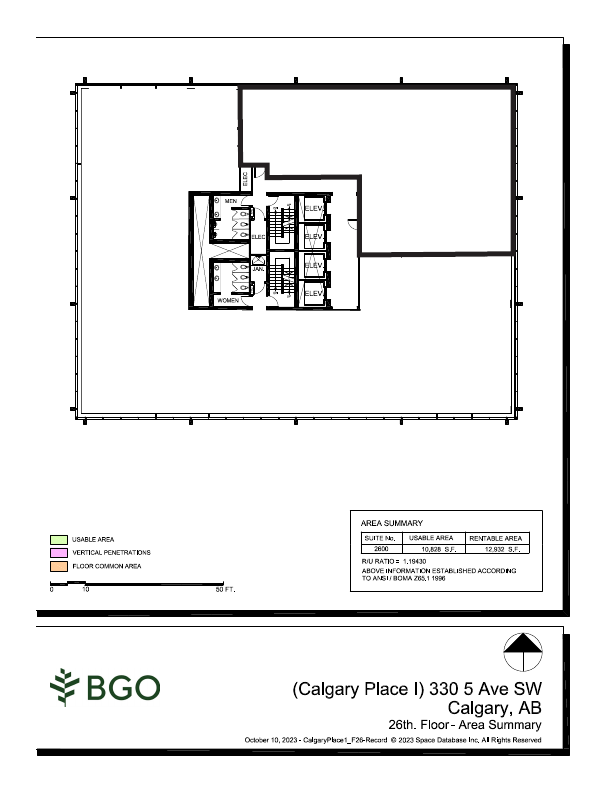2640 - 330 5 Avenue Southwest, Calgary, AB floorplan