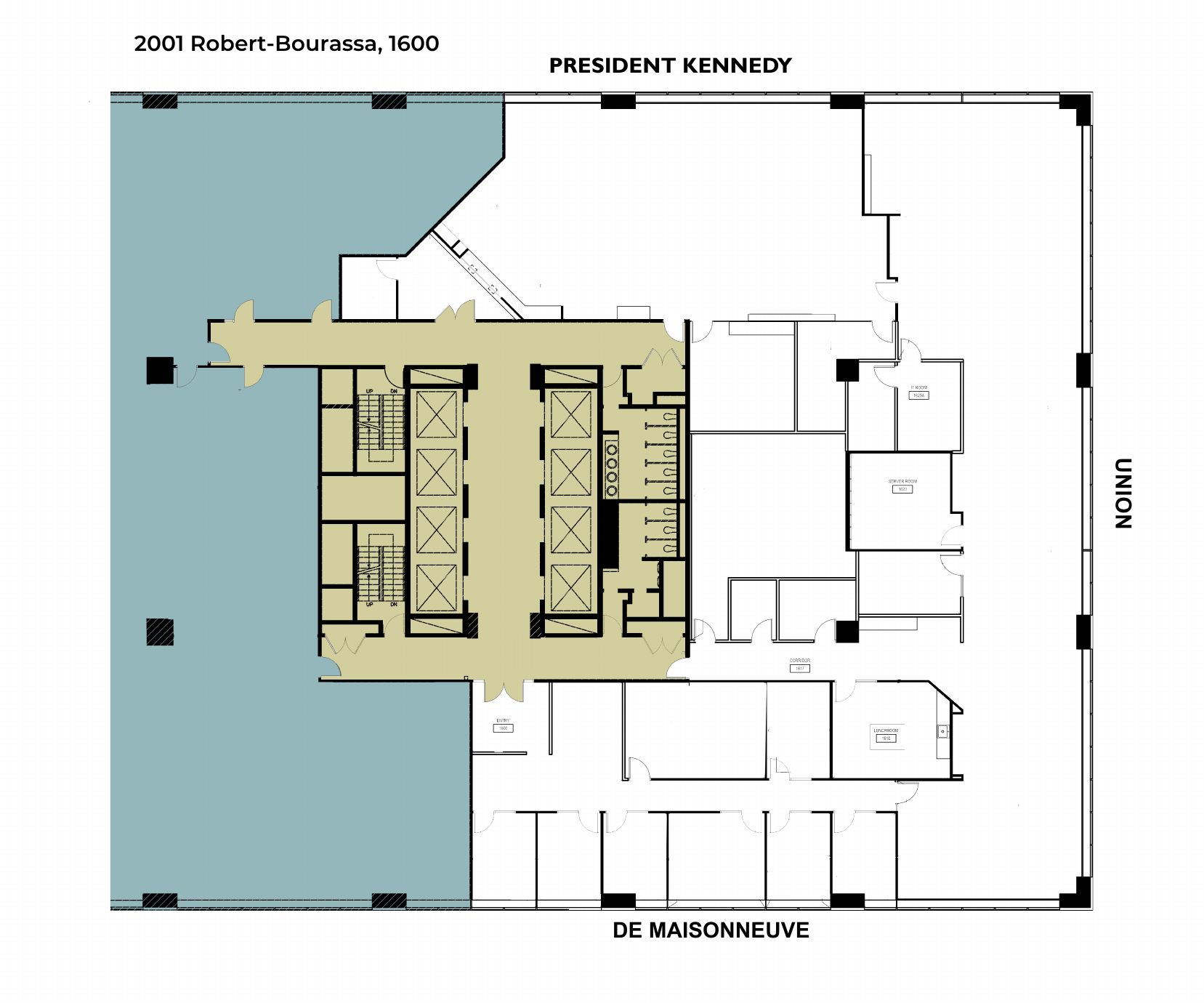 1600 - 1700-2001 Boulevard Robert-Bourassa, Montréal, QC floorplan
