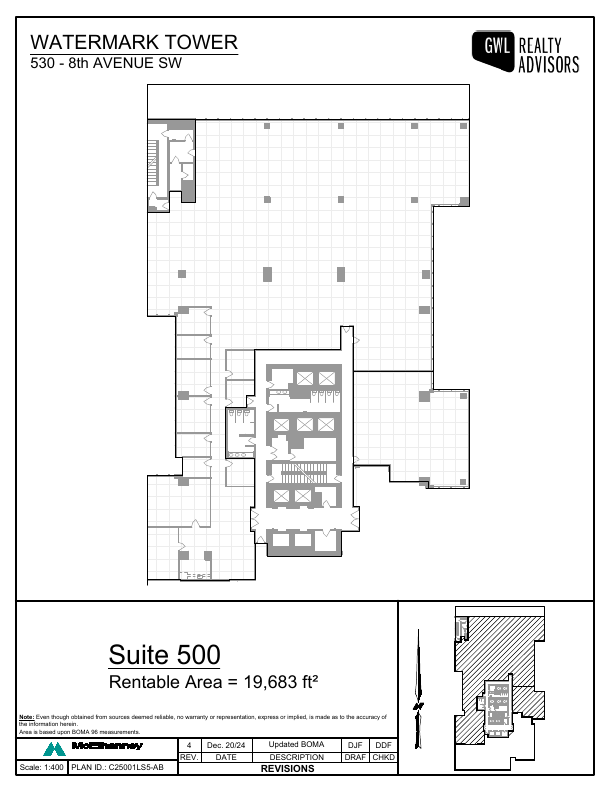 500     - Show Suite - 530 8 Avenue Southwest, Calgary, AB floorplan