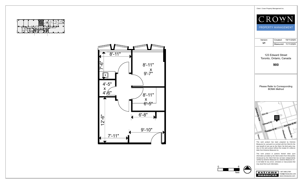 0900 - 605-123 Edward Street, Toronto, ON floorplan