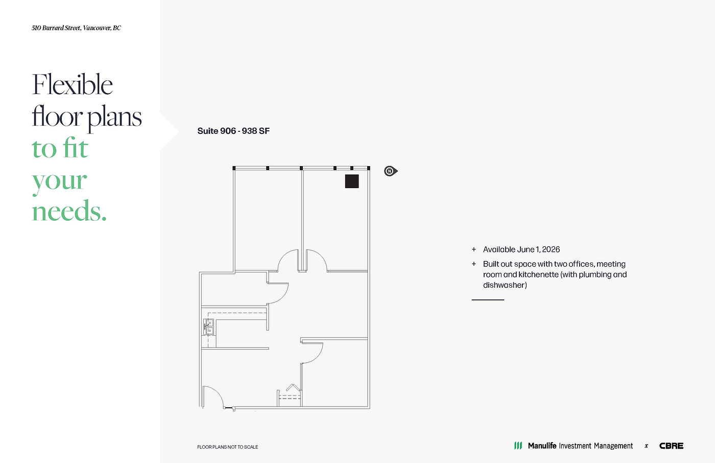 906 - 510 Burrard Street, Vancouver, BC floorplan