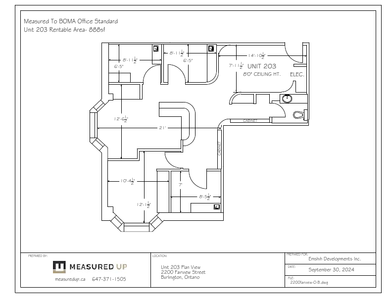 203 - 2200 Fairview Street, Burlington, ON floorplan