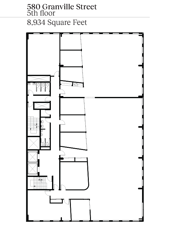 5th - 580 Granville Street, Vancouver, BC floorplan