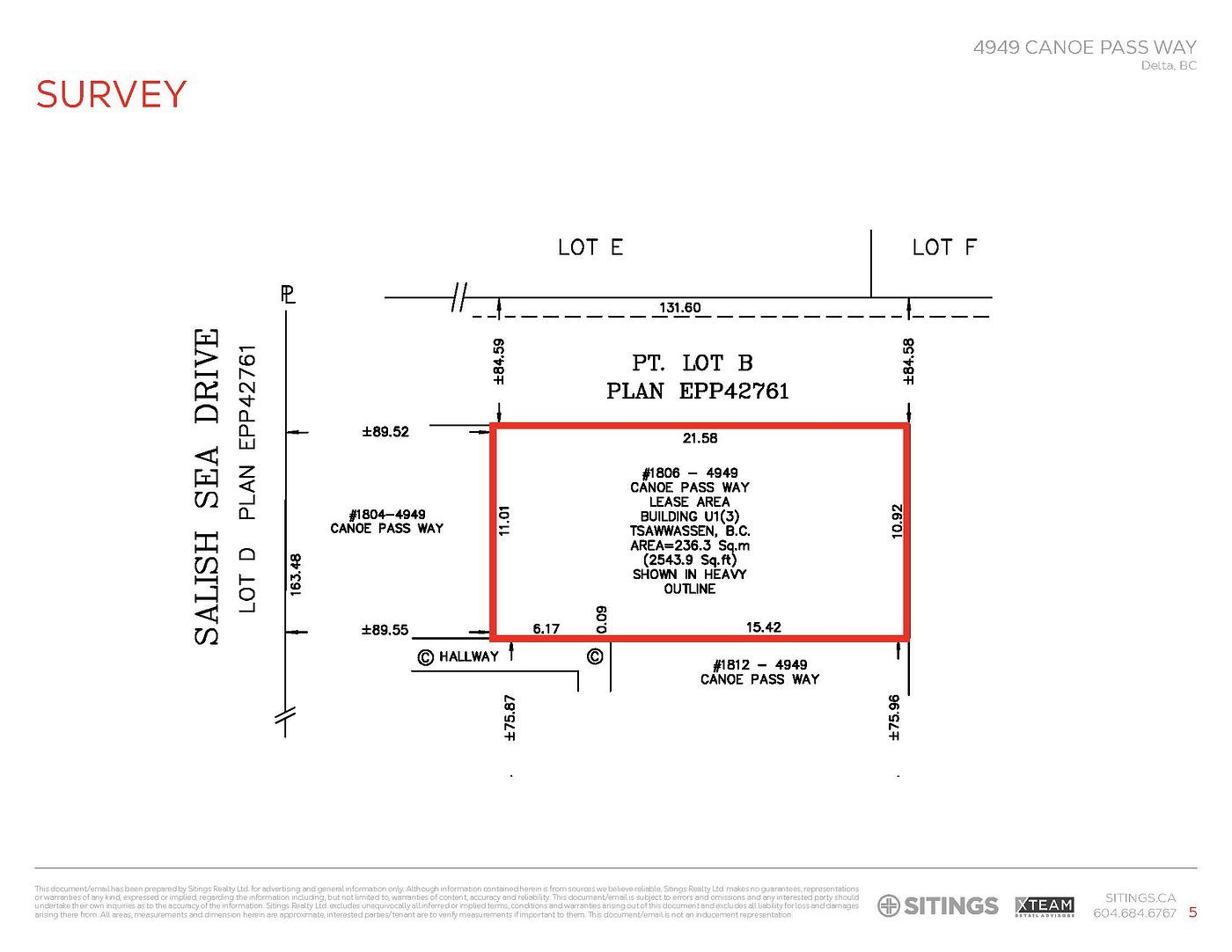 1806 - 4949 Canoe Pass Way, Delta, BC floorplan