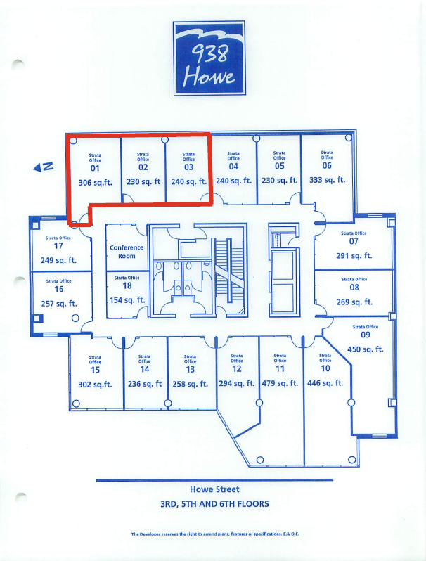 601-607 - 938 Howe Street, Vancouver, BC floorplan