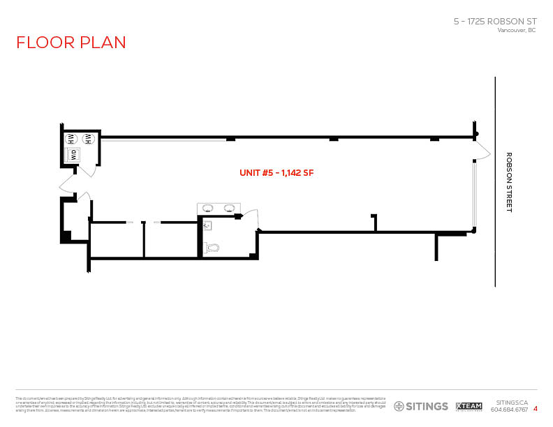 5 - 1725 Robson Street, Vancouver, BC floorplan