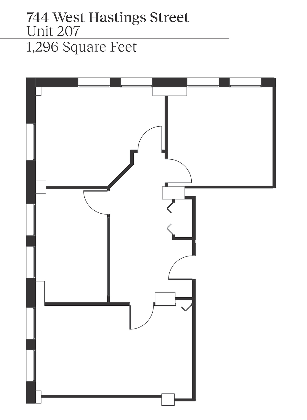 207 - 744 West Hastings Street, Vancouver, BC floorplan