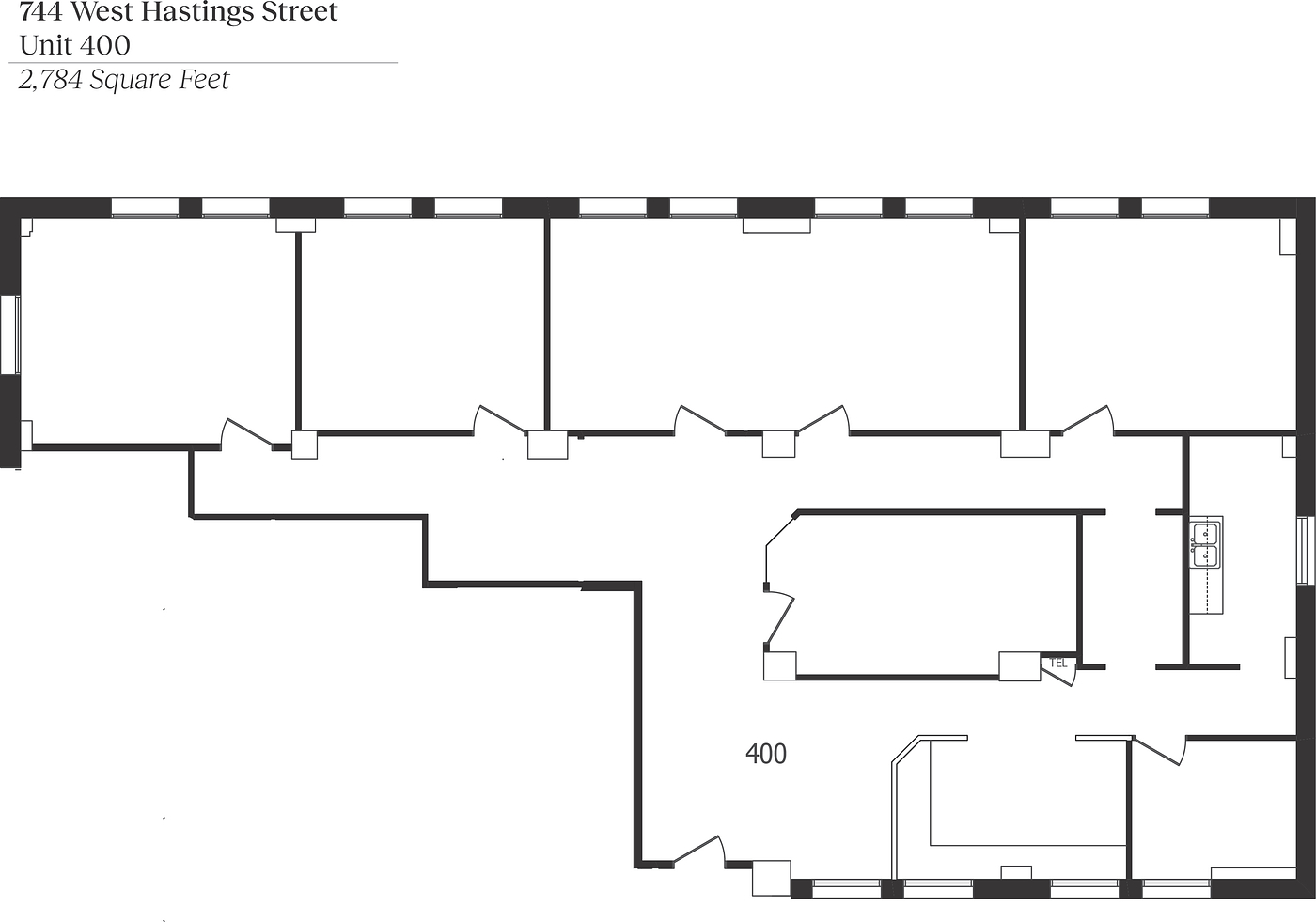 400 - 744 West Hastings Street, Vancouver, BC floorplan