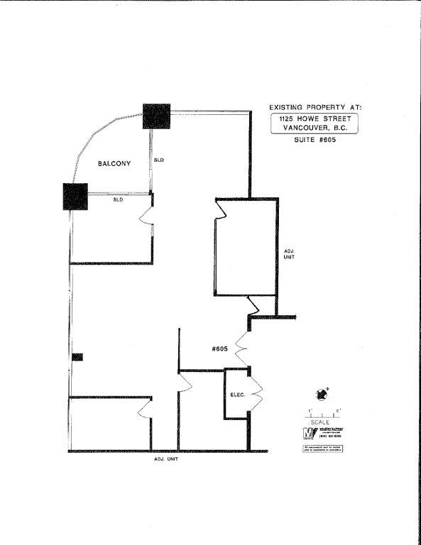 605 - 1125 Howe Street, Vancouver, BC floorplan