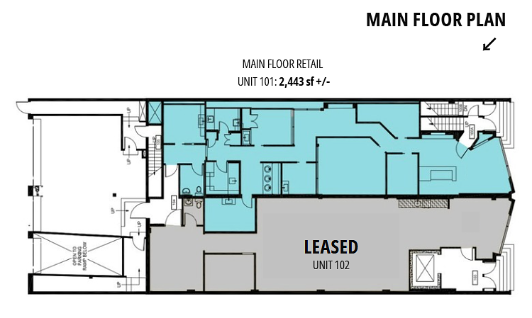 101 - 628 11 Avenue Southwest, Calgary, AB floorplan