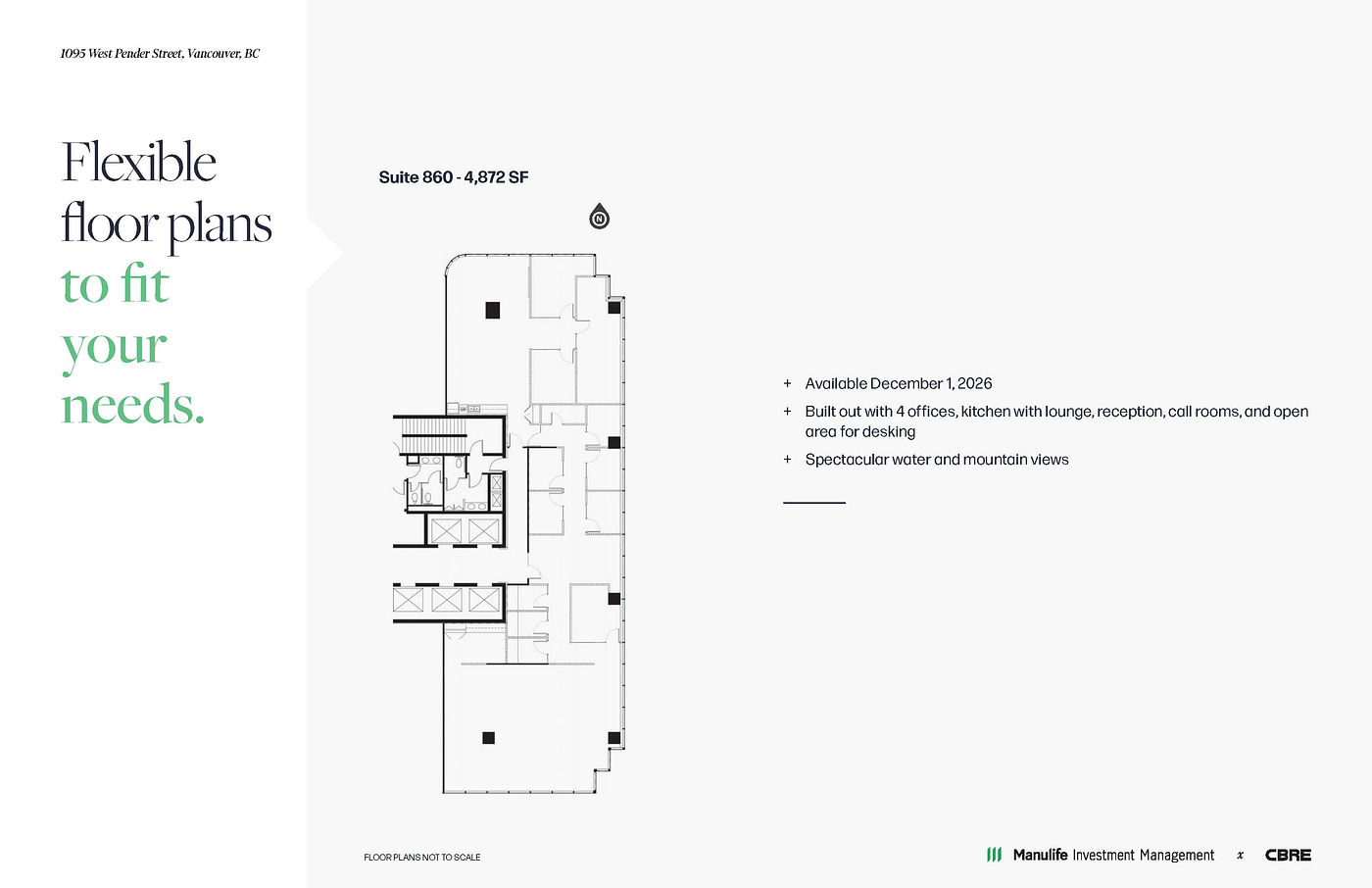 860 - 1095 West Pender Street, Vancouver, BC floorplan
