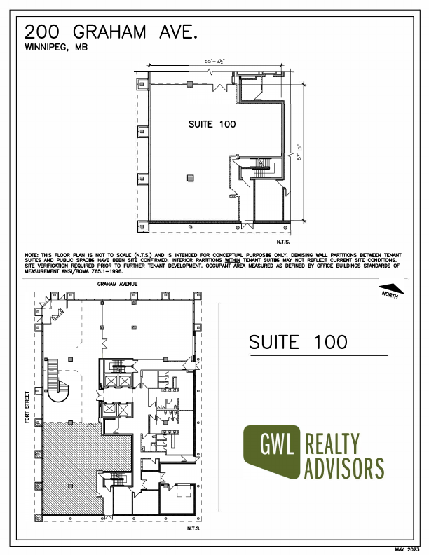 100 - 200 Graham Avenue, Winnipeg, MB floorplan