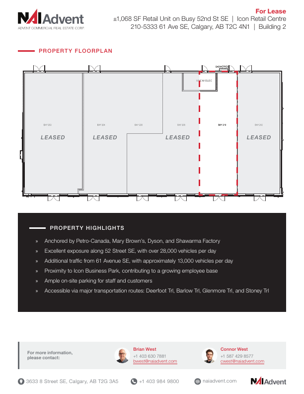 210 - 5333 61 Avenue Southeast, Calgary, AB floorplan