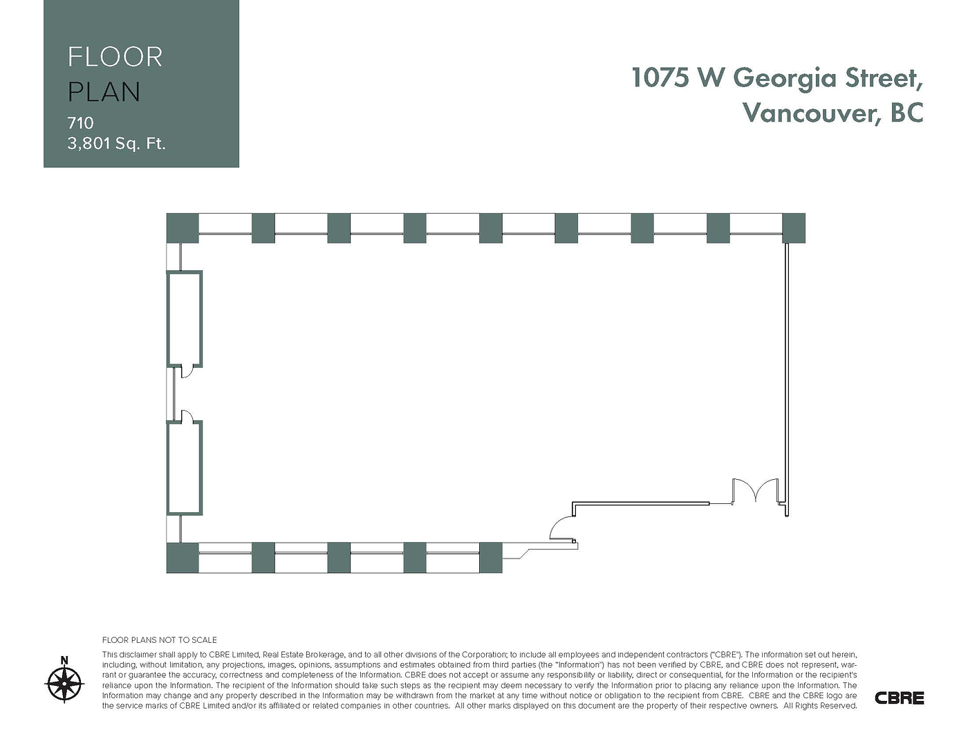 710 - 1075 W Georgia St, Vancouver, BC floorplan