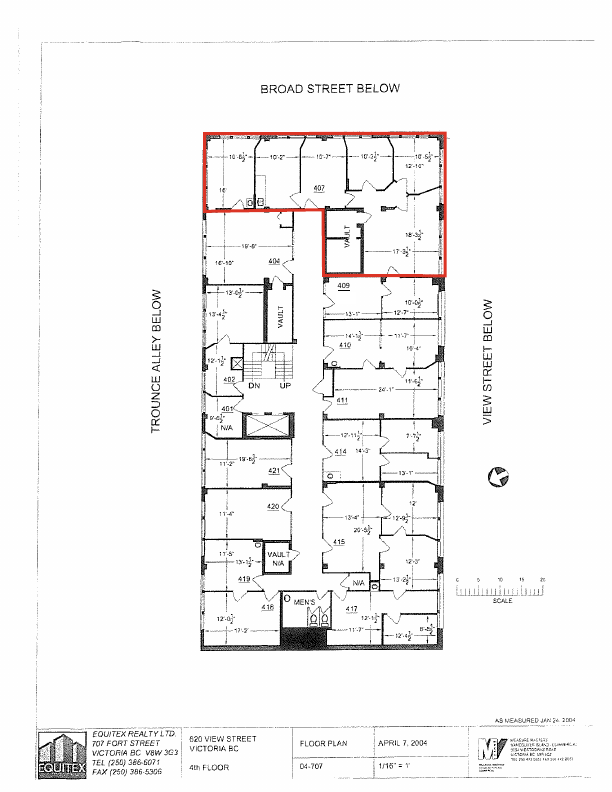 407 - 620 View St, Victoria, BC floorplan