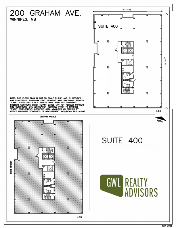 400 - 200 Graham Avenue, Winnipeg, MB floorplan