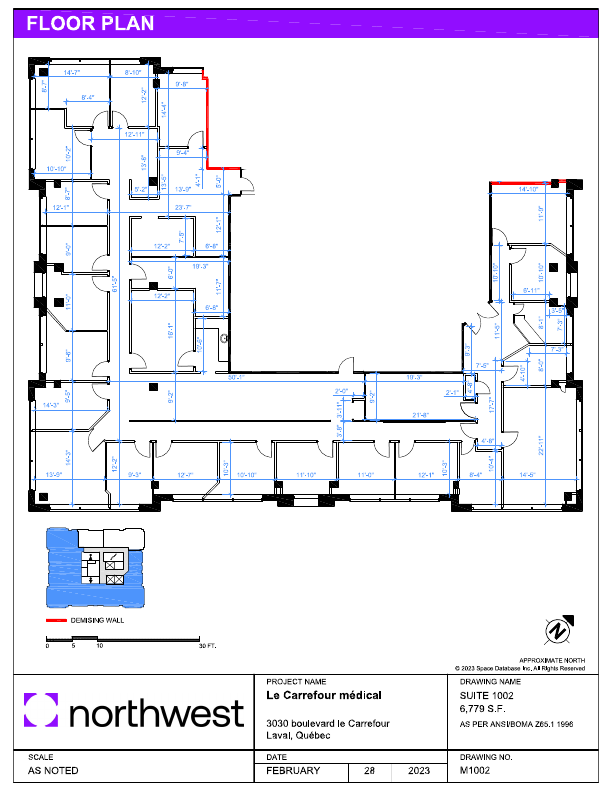 1002 - 3030 Boulevard le Carrefour, Laval, QC floorplan