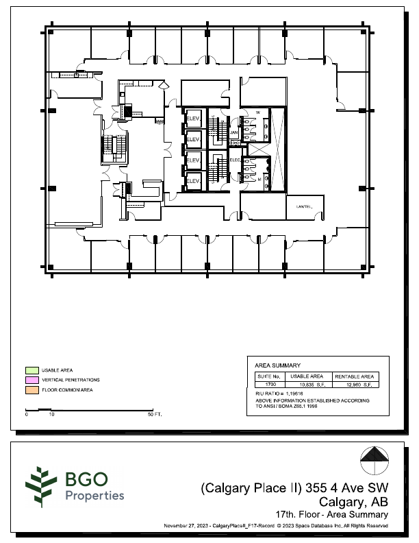 1700 - 400-355 4 Avenue Southwest, Calgary, AB floorplan