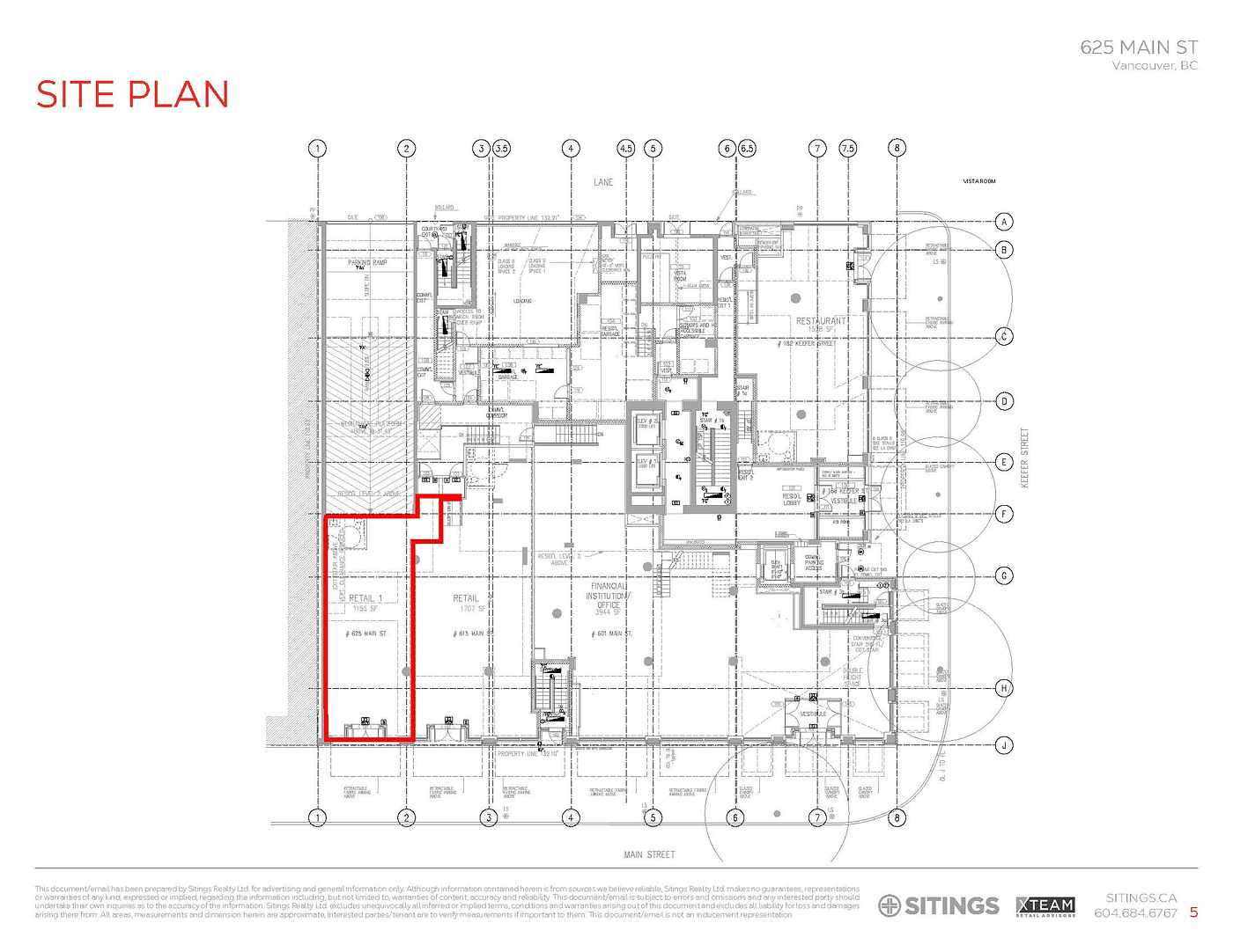 625 Main Street, Vancouver, BC floorplan