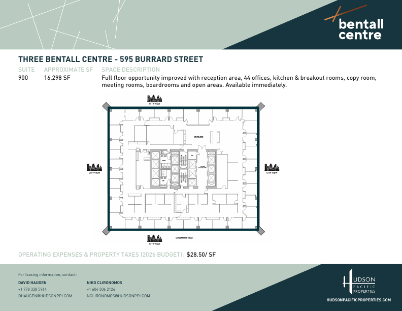 900 - 595 Burrard Street, Vancouver, BC floorplan