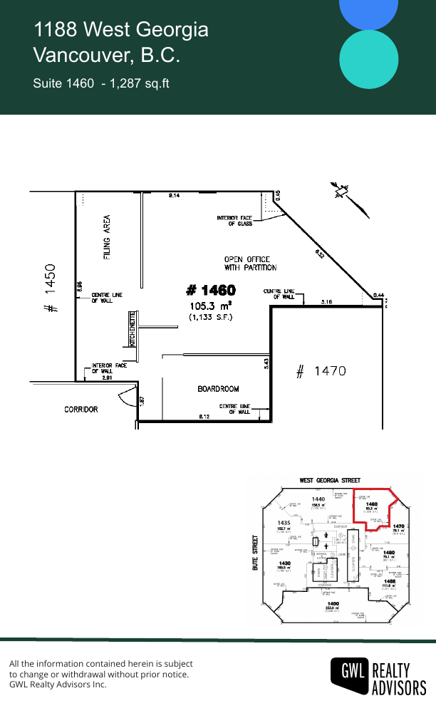 1460 - 1188 West Georgia Street, Vancouver, BC floorplan