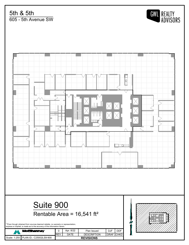 900 - 605 5 Avenue Southwest, Calgary, AB floorplan