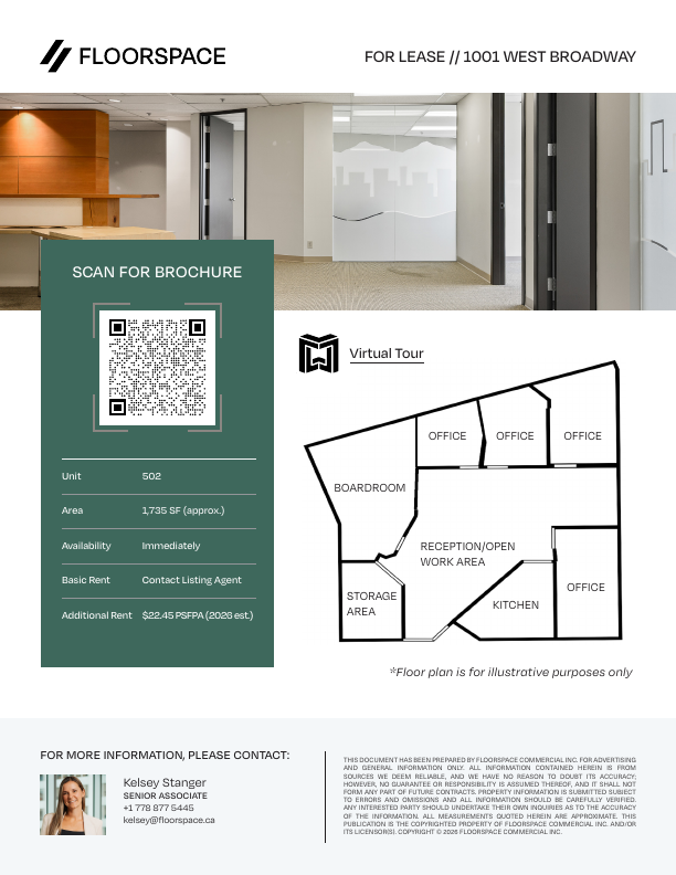 502 - 1001 West Broadway, Vancouver, BC floorplan