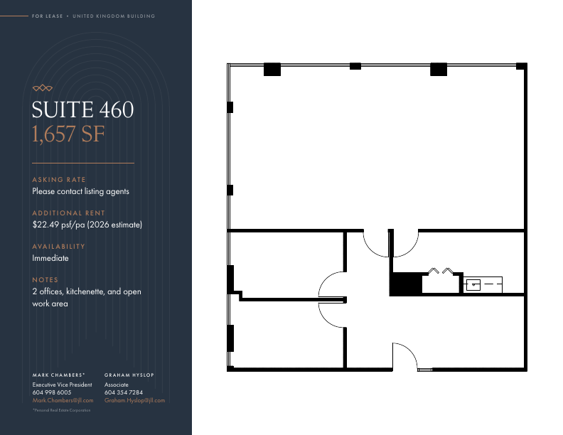 460 - 409 Granville St, Vancouver, BC floorplan