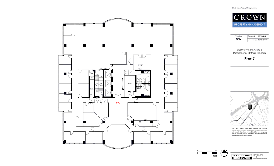 700 - 2680 Skymark Avenue, Mississauga, ON floorplan