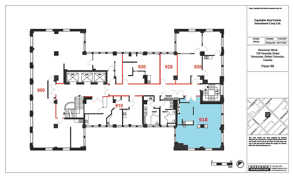 918 - 736 Granville St, Vancouver, BC floorplan