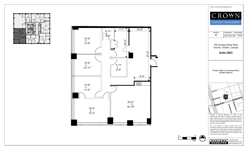 2003 - 180 Dundas Street West, Toronto, ON floorplan