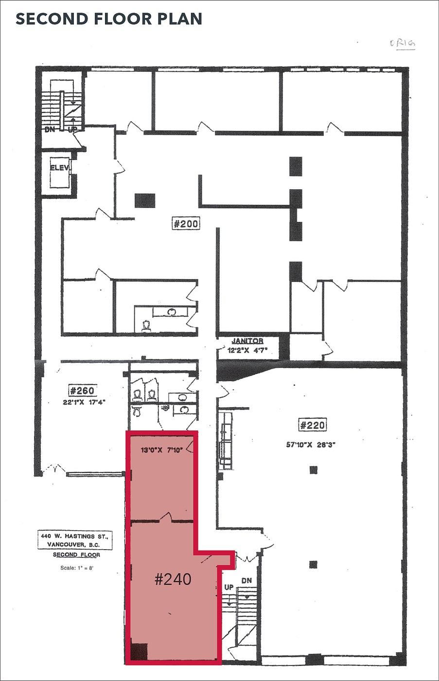 240 - 440 West Hastings Street, Vancouver, BC floorplan