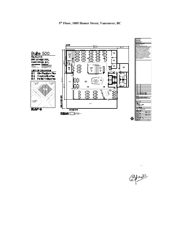 500 - 1085 Homer St, Vancouver, BC floorplan