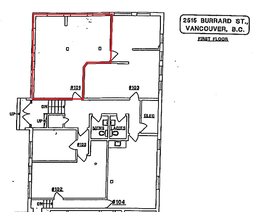 101 - 2515 Burrard St, Vancouver, BC floorplan