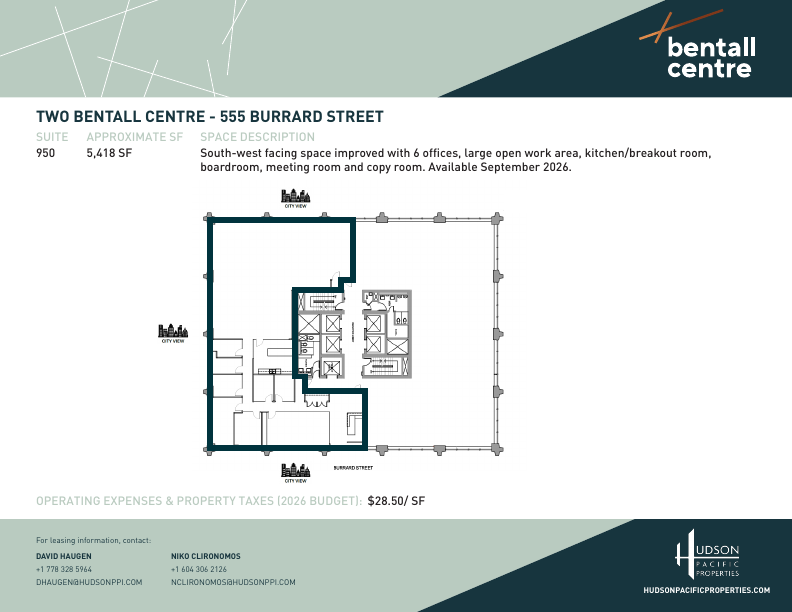 950 - 555 Burrard Street, Vancouver, BC floorplan