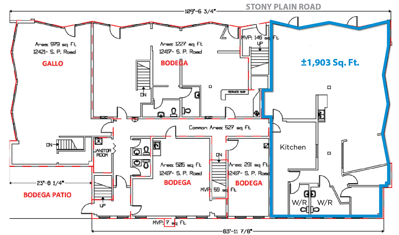 12411 Stony Plain Road, Edmonton, AB floorplan