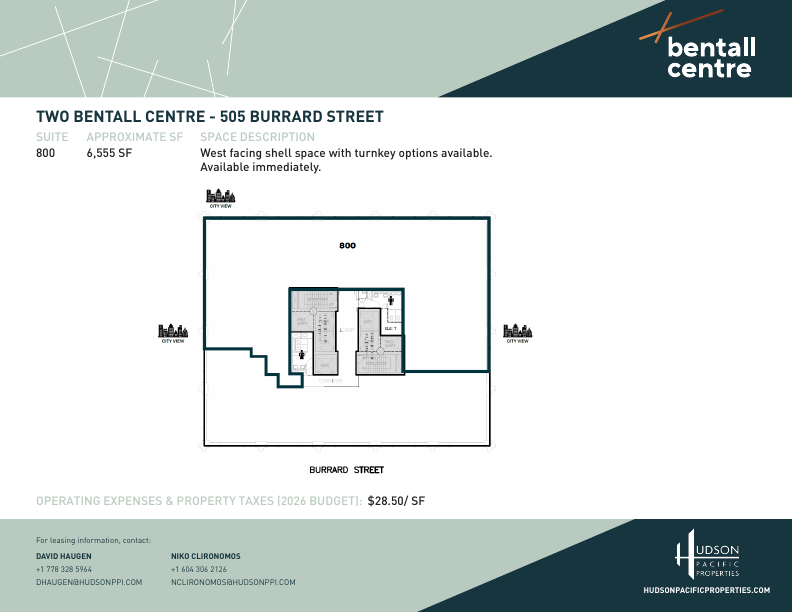 800 - 555 Burrard Street, Vancouver, BC floorplan