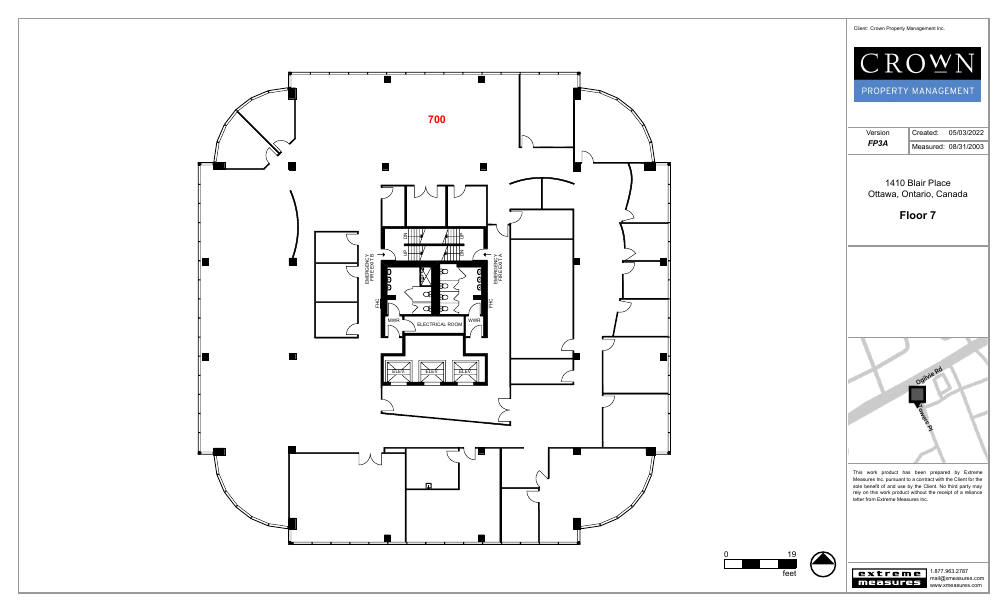 700 - 1410 Blair Towers Place, Ottawa, ON floorplan