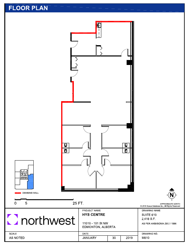  610 - 11010 101 St NW, Edmonton, AB floorplan
