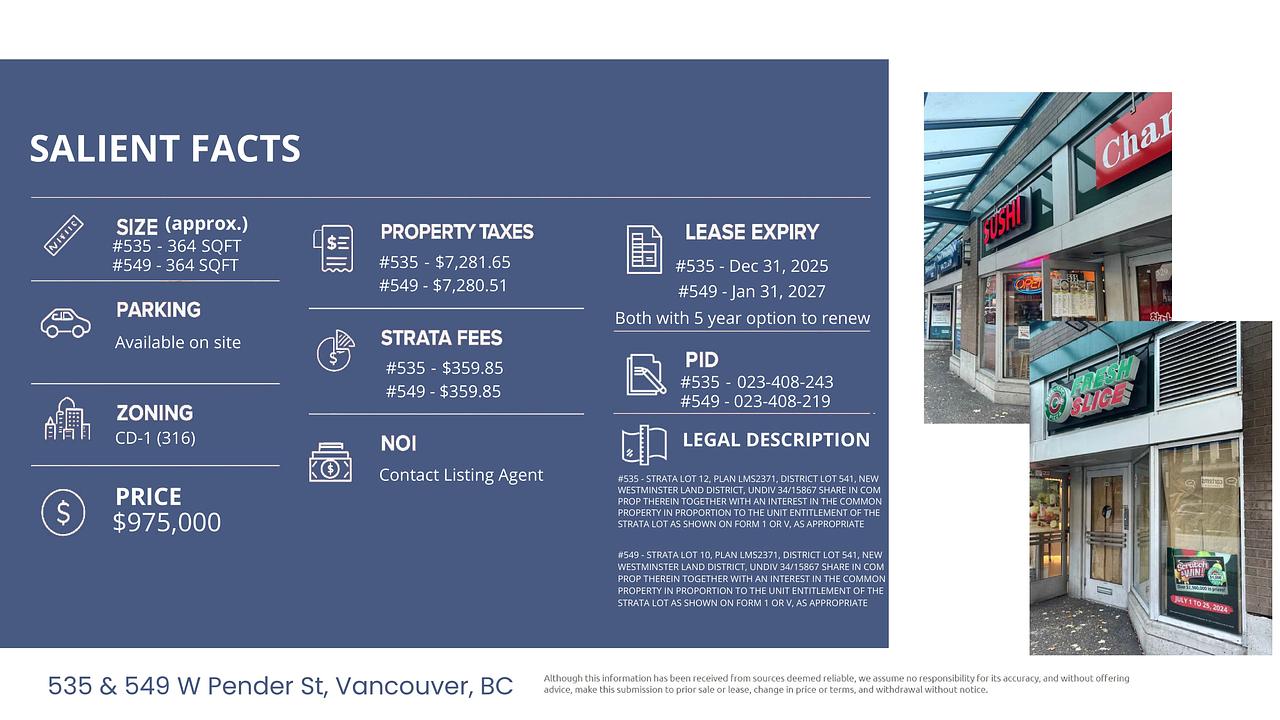 535-549 West Pender Street, Vancouver, BC