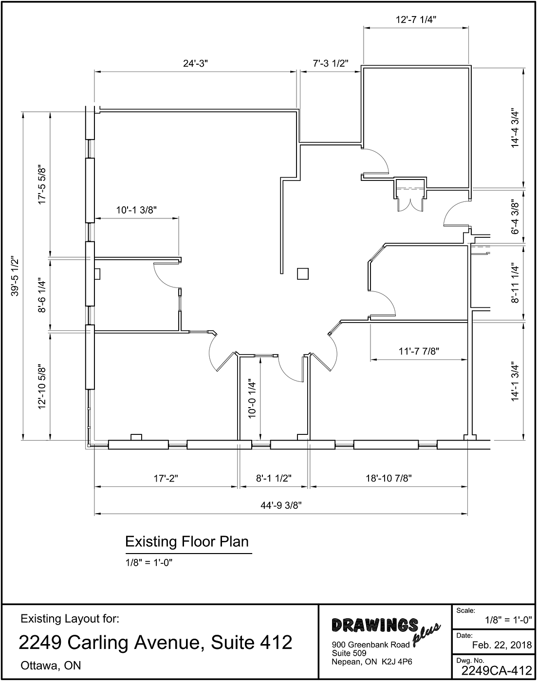 412 - 2249 Carling Ave, Ottawa, ON floorplan