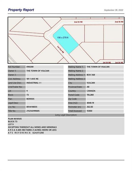 101 1 Avenue Northeast, Vulcan, AB