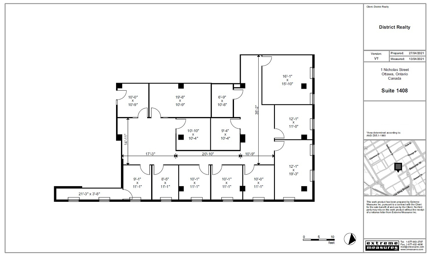 1408 - 1 Nicholas Street, Ottawa, ON floorplan